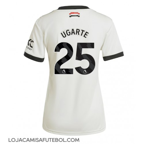 Camisa de Futebol Manchester United Manuel Ugarte #25 Equipamento Alternativo Mulheres 2024-25 Manga Curta